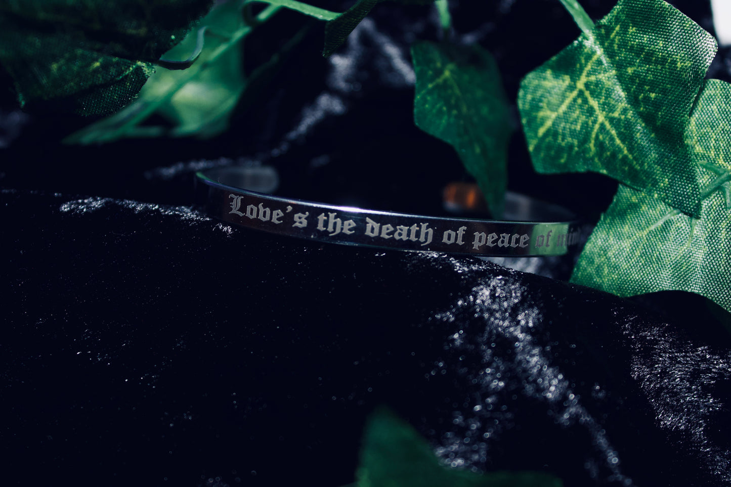 Love's the death of peace of mind bracelet